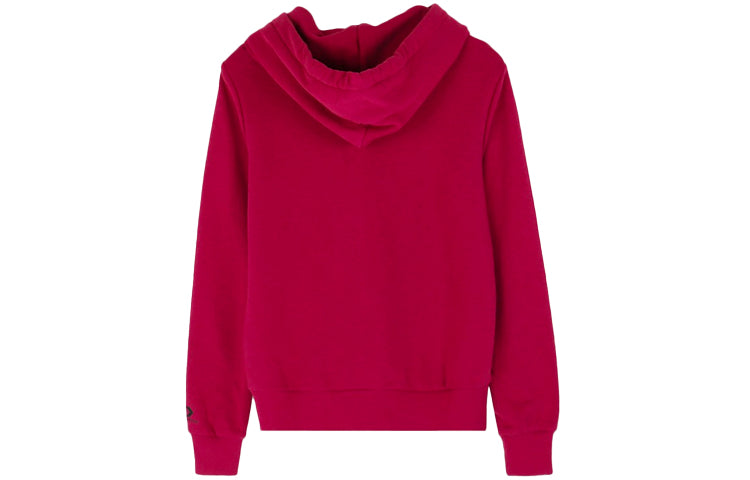 (WMNS) Converse Love the Progress Print Hoodie Asia Sizing 'Red' 10017330-A02