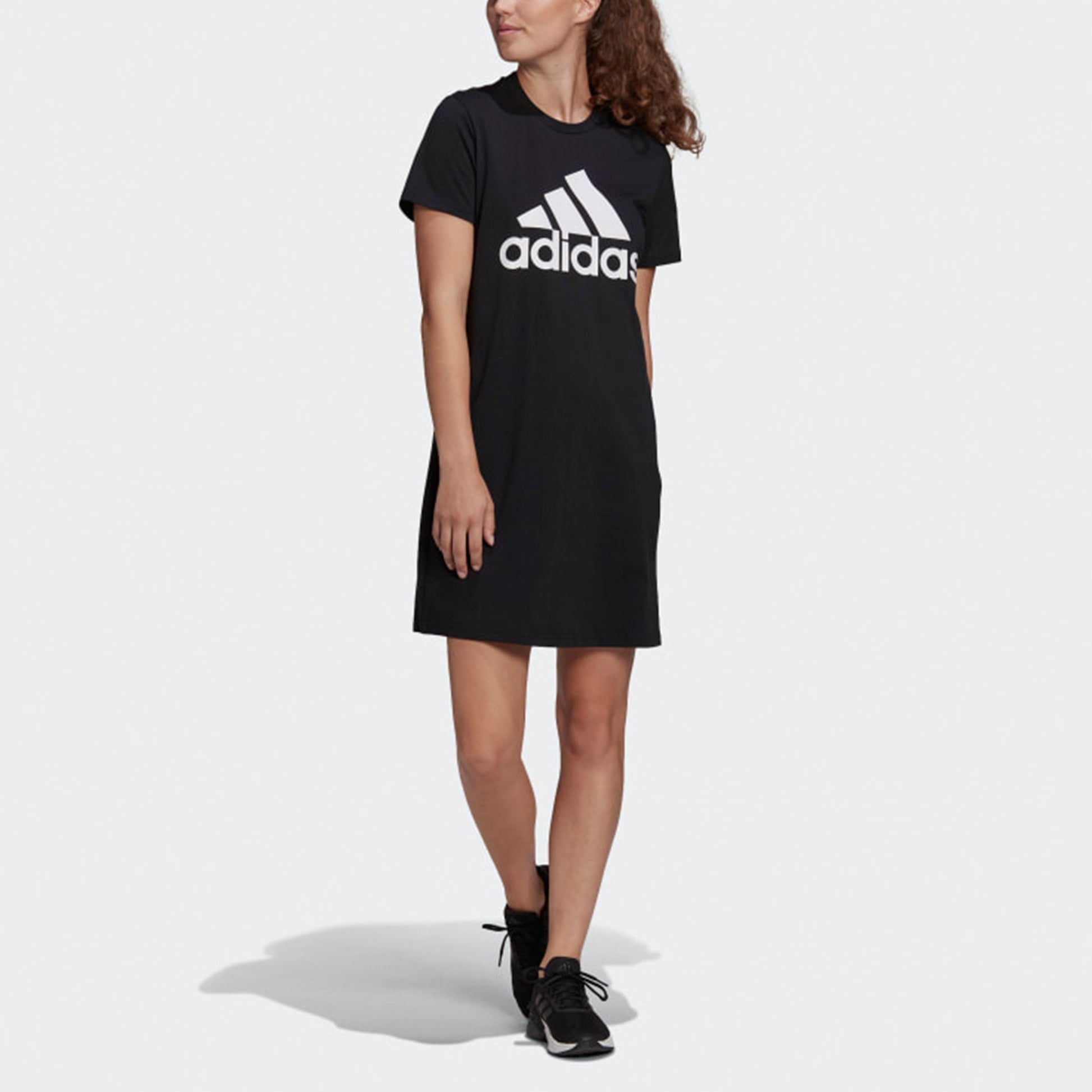 (WMNS) adidas Essentials Logo Dress Asia Sizing 'Black White' GM5588