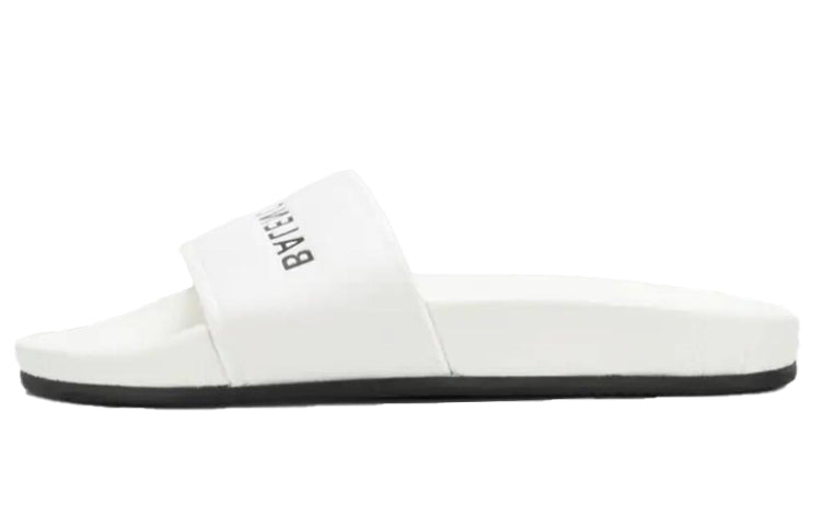 (WMNS) Balenciaga Pool Slides 'White Black' 517226WAL009061