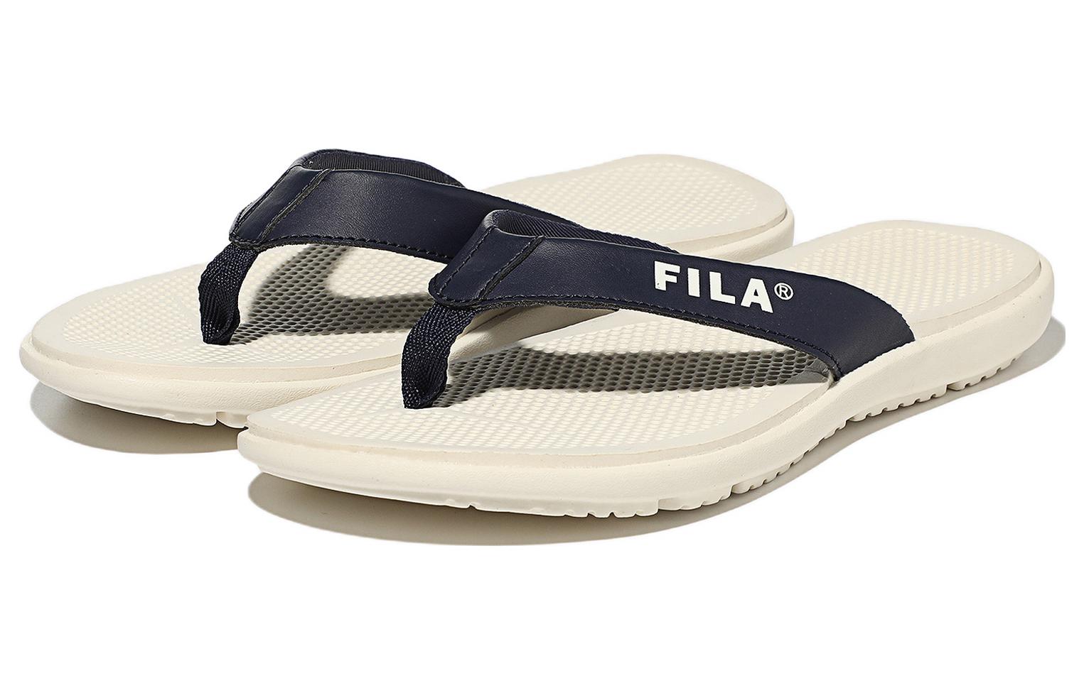 FILA Slick Song 2022 Casual Sports Slippers Unisex White Blue Korean Version 'White Blue' 1SM01922E_147