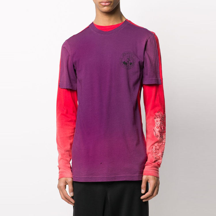 Off-White Pattern Printing Arrow Long Sleeves Version Purple OMAB040S201850311620
