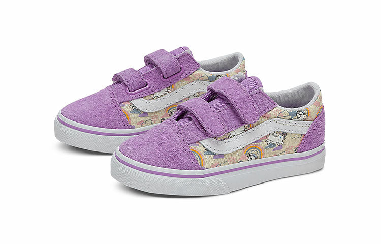 Vans Old Skool V Low Top Casual Skate Shoes Td Purple 'Pink White' VN0A4VJJBD9
