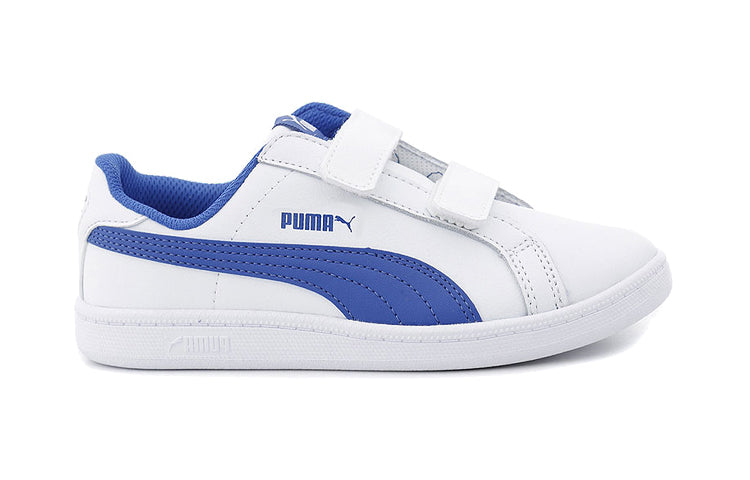 (PS) PUMA Smash Leather Casual Board Shoes White/Blue 361591-13