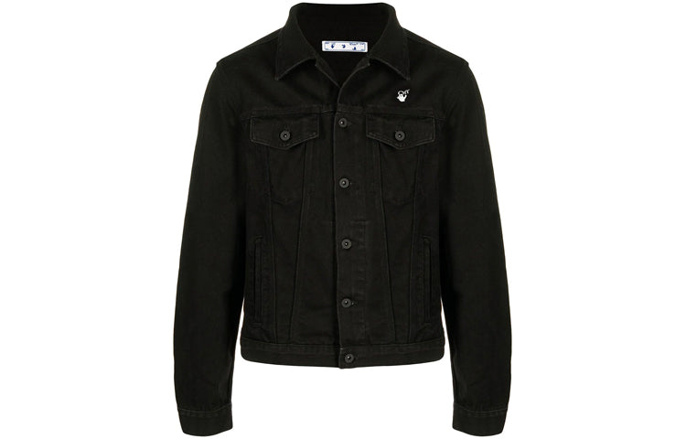 Off-White SS21 Mona Lisa Denim Jacket Black OMYE054R21DEN0011001
