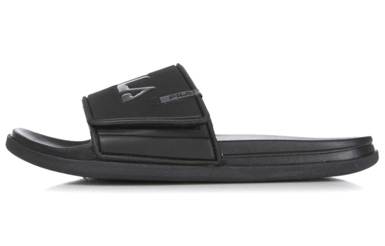FILA Velcro Sports Slippers Black Korean Version 1SM00556_001