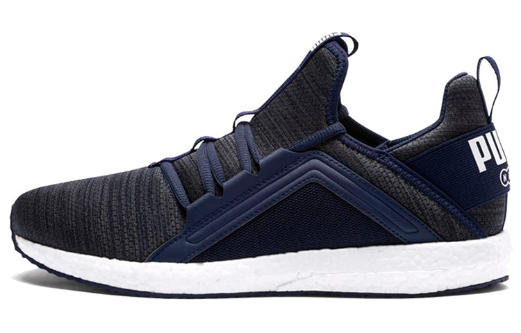 PUMA Mega Energy Heather Knit Low Running Shoes Black/White/Blue 191095-03