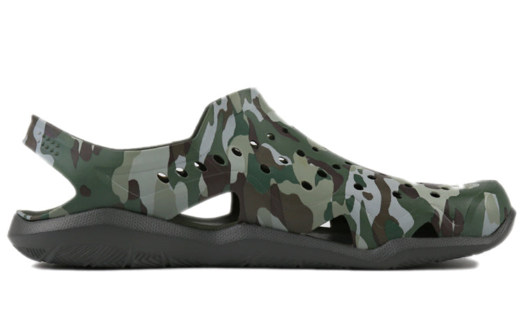 Crocs Swiftwater Camo Wave Sandals 'Green Brown' 206010-97G