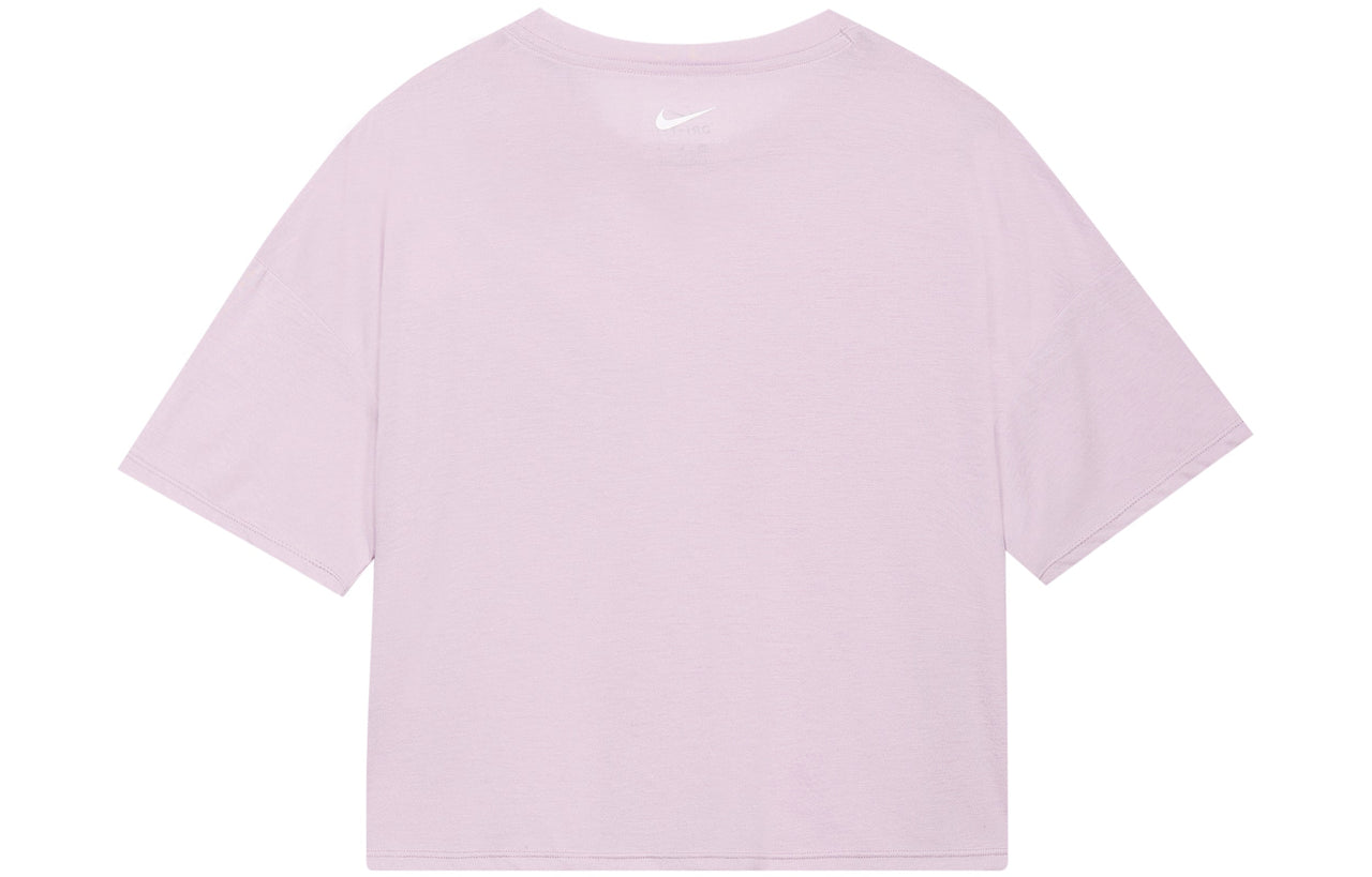 (WMNS) Nike Dri-fit Loose Round Neck Alphabet Short Sleeve Pink Red DC7190-576