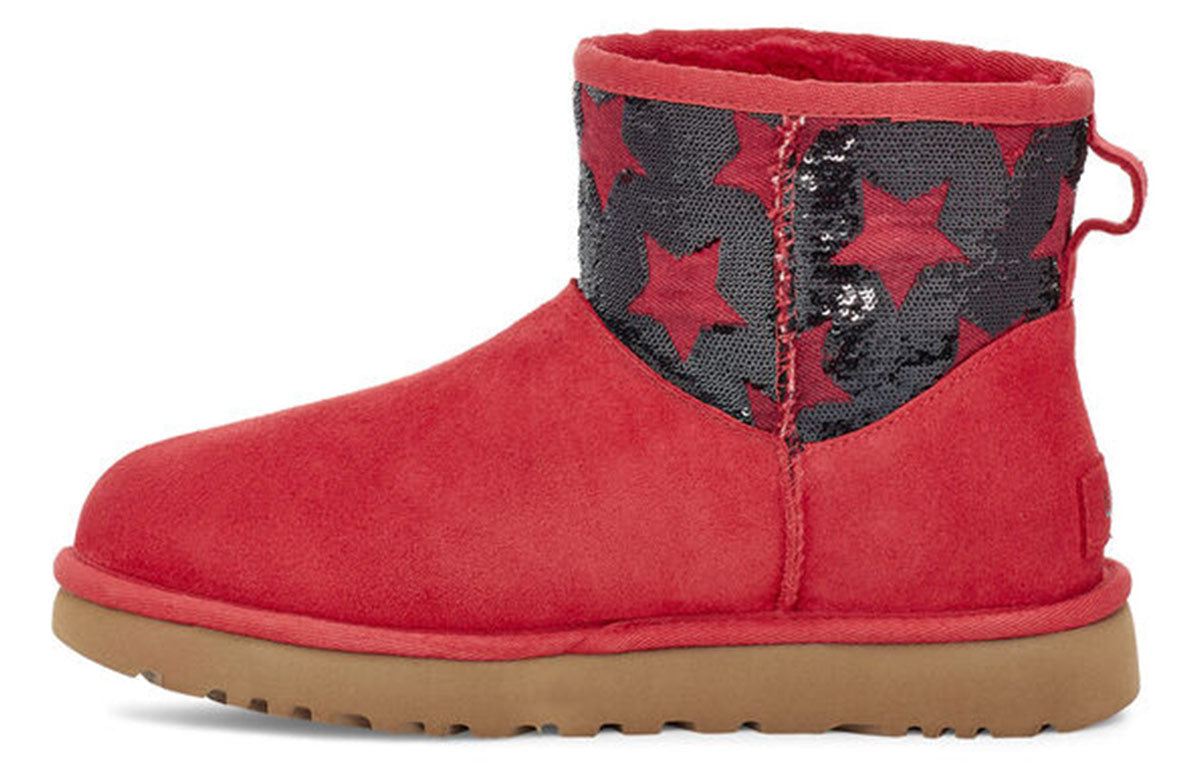 (WMNS) UGG Classic Mini Sequin Stars 'Red' 1109441-RBRD