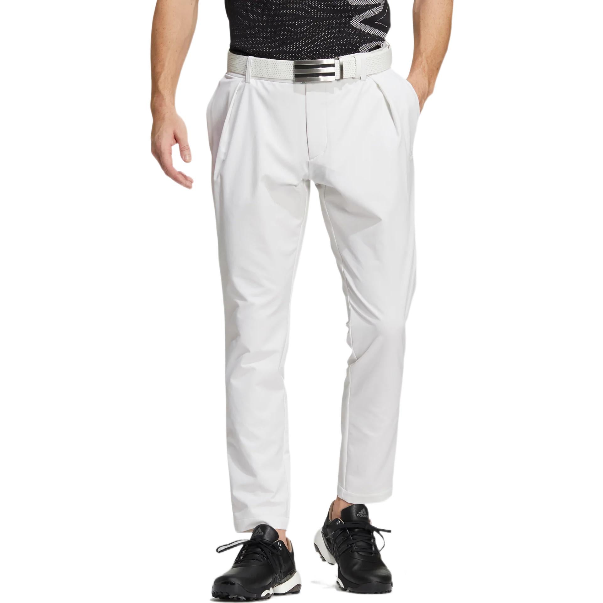 Men's adidas Solid Color Cone Pants Sports Pants/Trousers/Joggers White HB3586