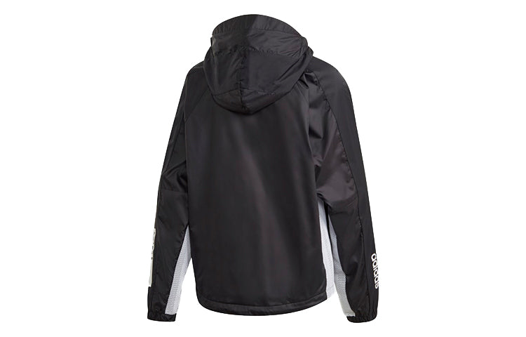 (WMNS) adidas W.N.D. Letter Logo Applique Sports Hooded Jacket Black FL1850