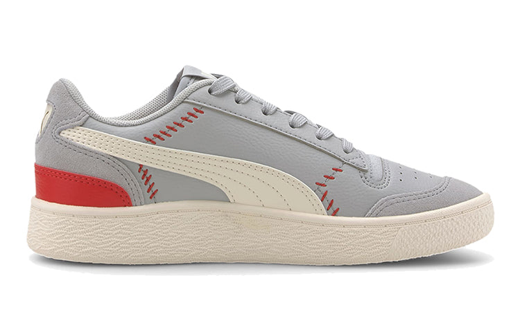 Collegiate X PUMA Ralph Sampson Lo (Big Kids) Casual Shoes Grey/Red/White 371450-01