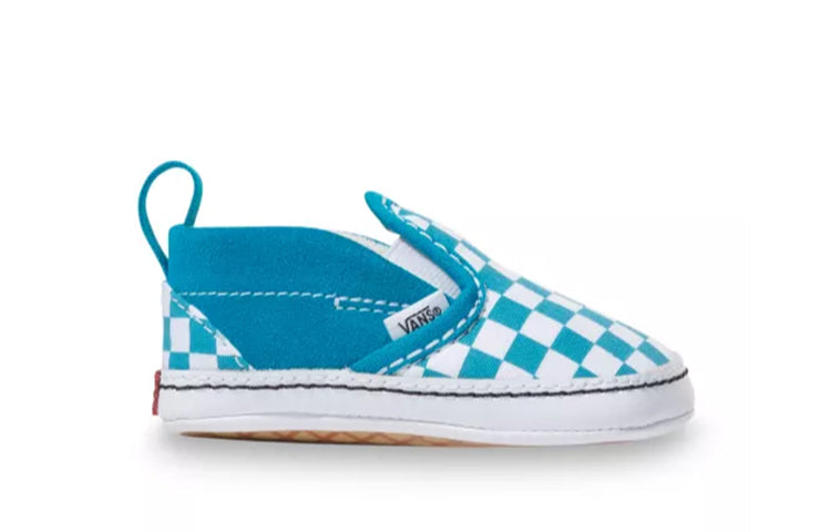 Vans Infant Checkerboard Slip-On V Crib Blue VN0A2XSLW3V