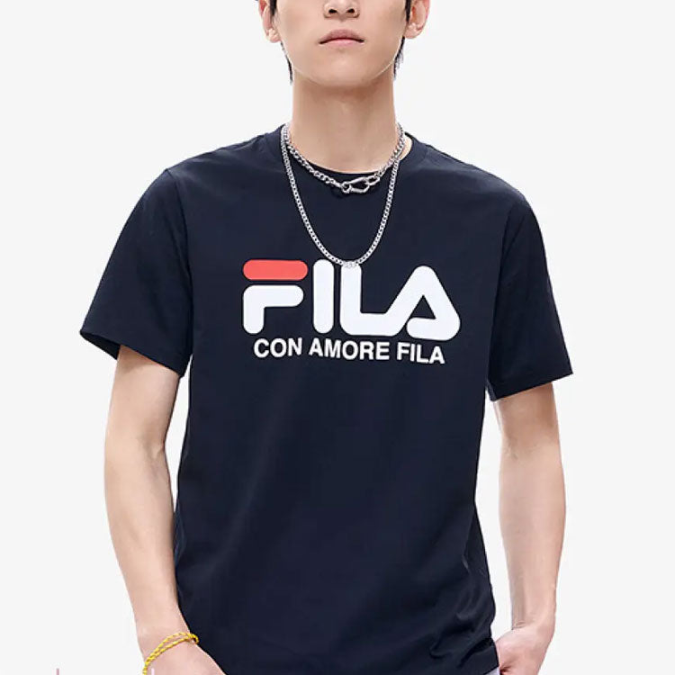 FILA FUSION Logo T-shirt 'Black' T11M829150I-BK