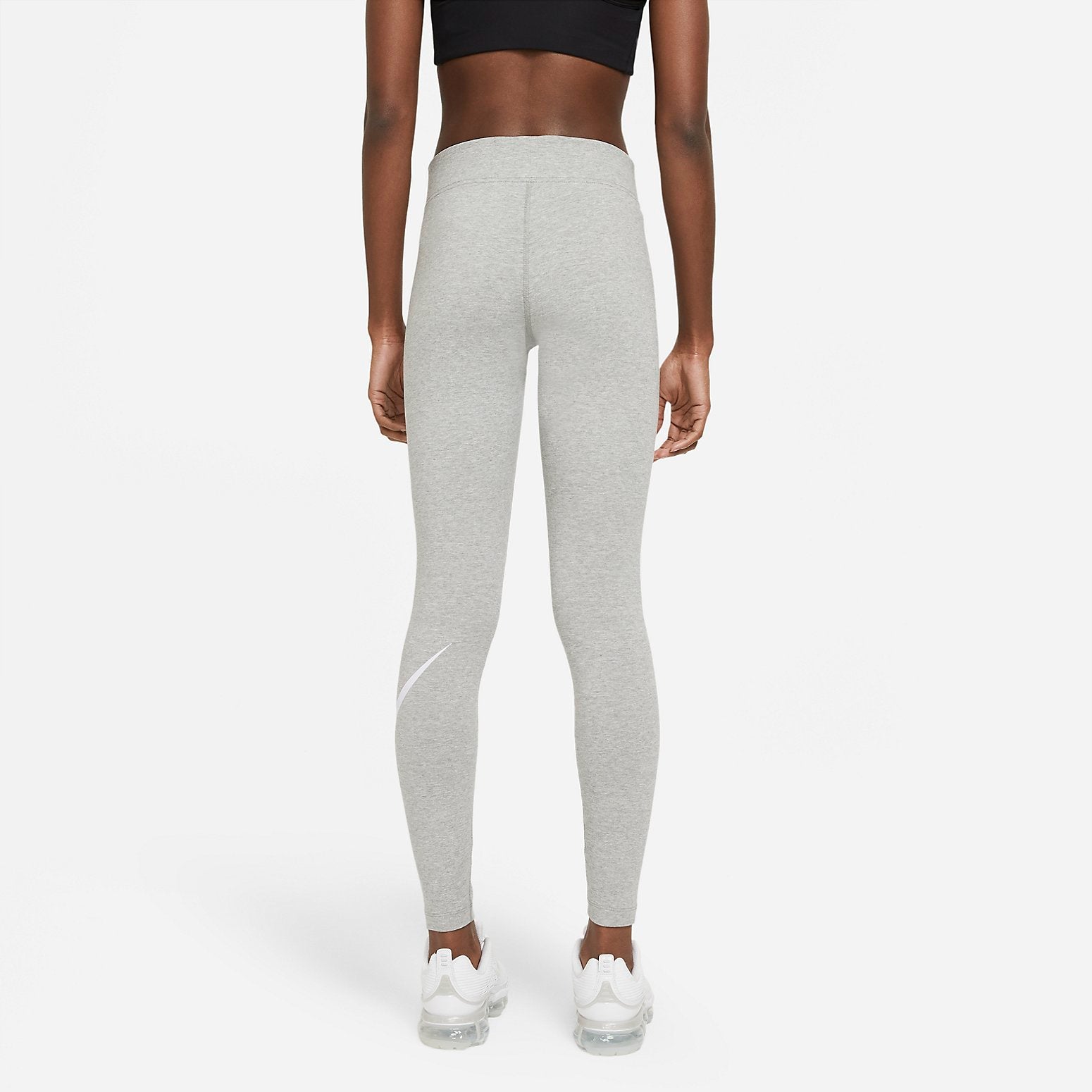 (WMNS) Nike Sportswear Essential Mid-Rise Swoosh Leggings 'Grey' CZ8530-063