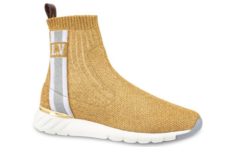 (WMNS) LOUIS VUITTON LV Aftergame High-Top Sports Shoes Gold 1A4GLH