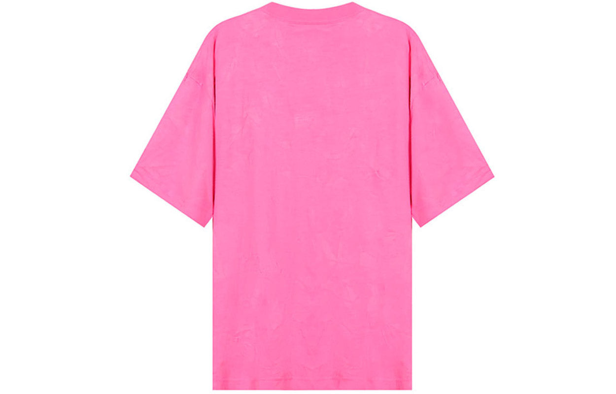 Balenciaga SS21 Embroidery Round Neck Pink 641532TJVA95764