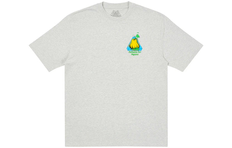 PALACE Nein Cheese Neinegg T-Shirt Pattern Cartoon Short Sleeve Unisex Gray PAL-SS21-011