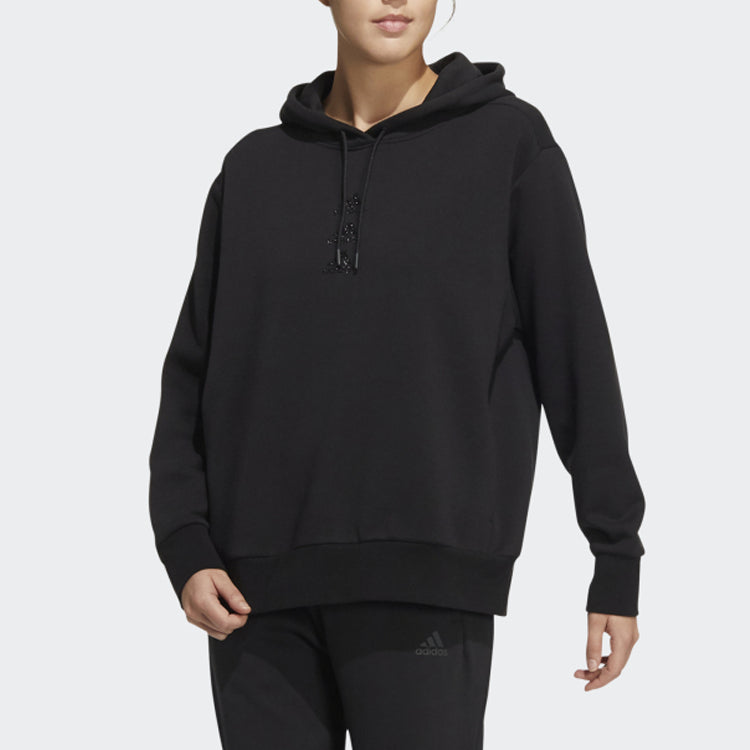 (WMNS) adidas Rs Hoodie Solid Color Sports Pullover Hoodie Black HM7452