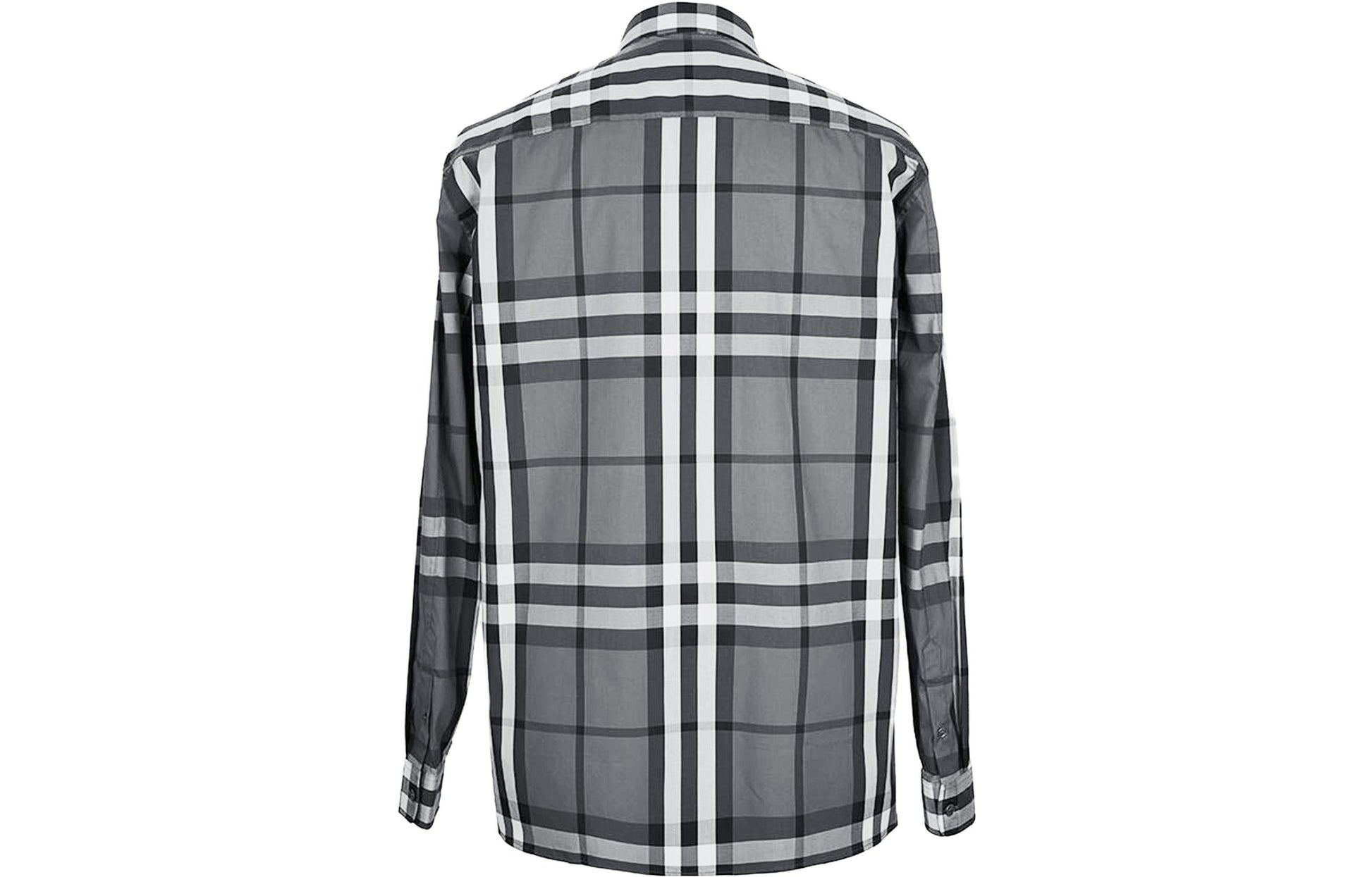 Burberry Plaid Long Sleeve Shirt 'Grey' 39835371