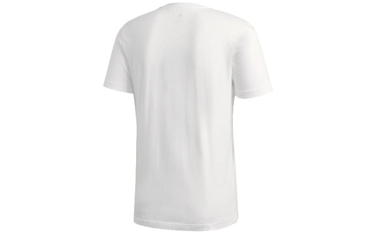 adidas Real Madrid Casual Sports Round Neck Short Sleeve White GH9987