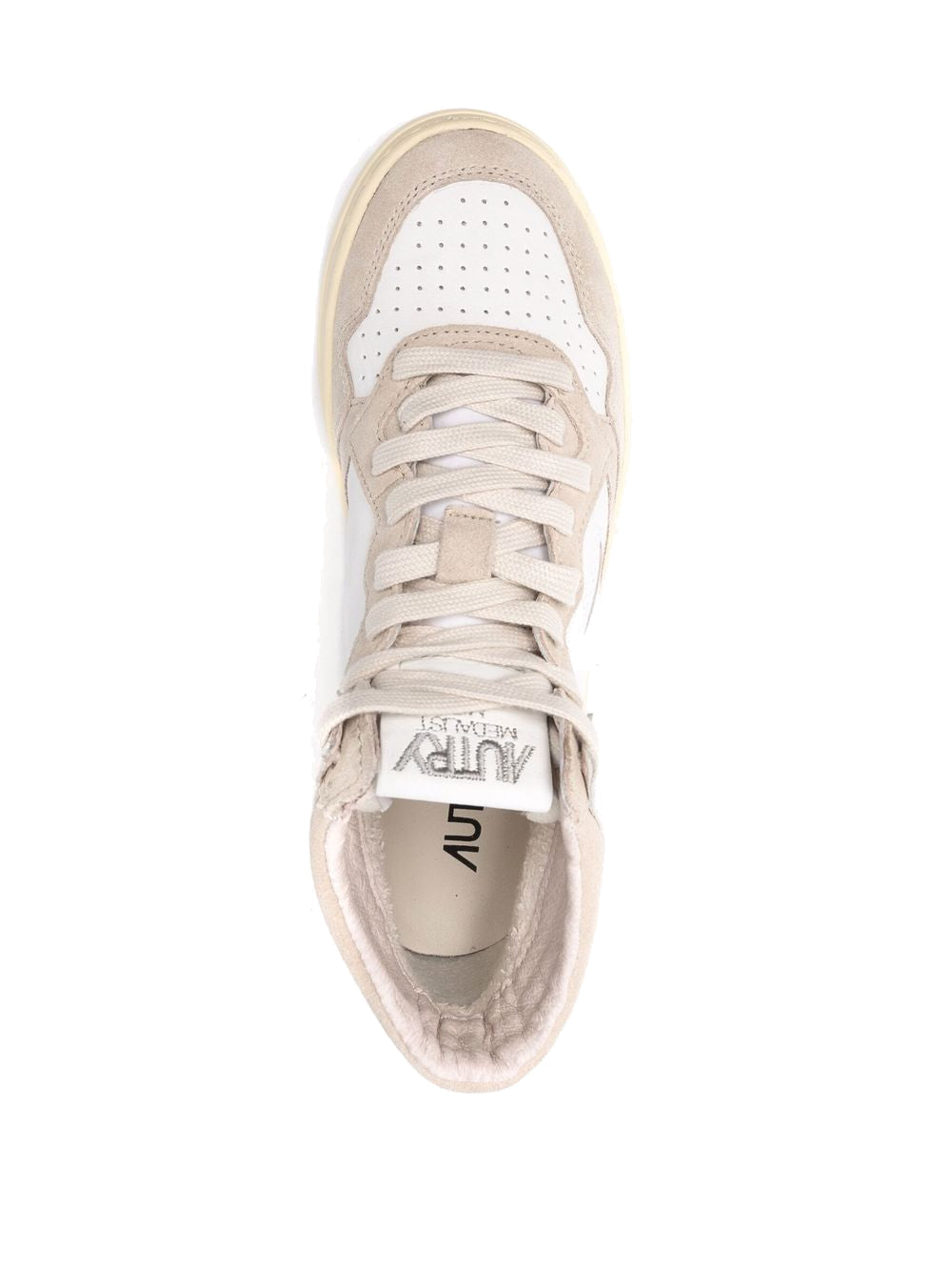(WMNS) AUTRY Medalist Mid Leather and Suede 'White' AUMW-GS04