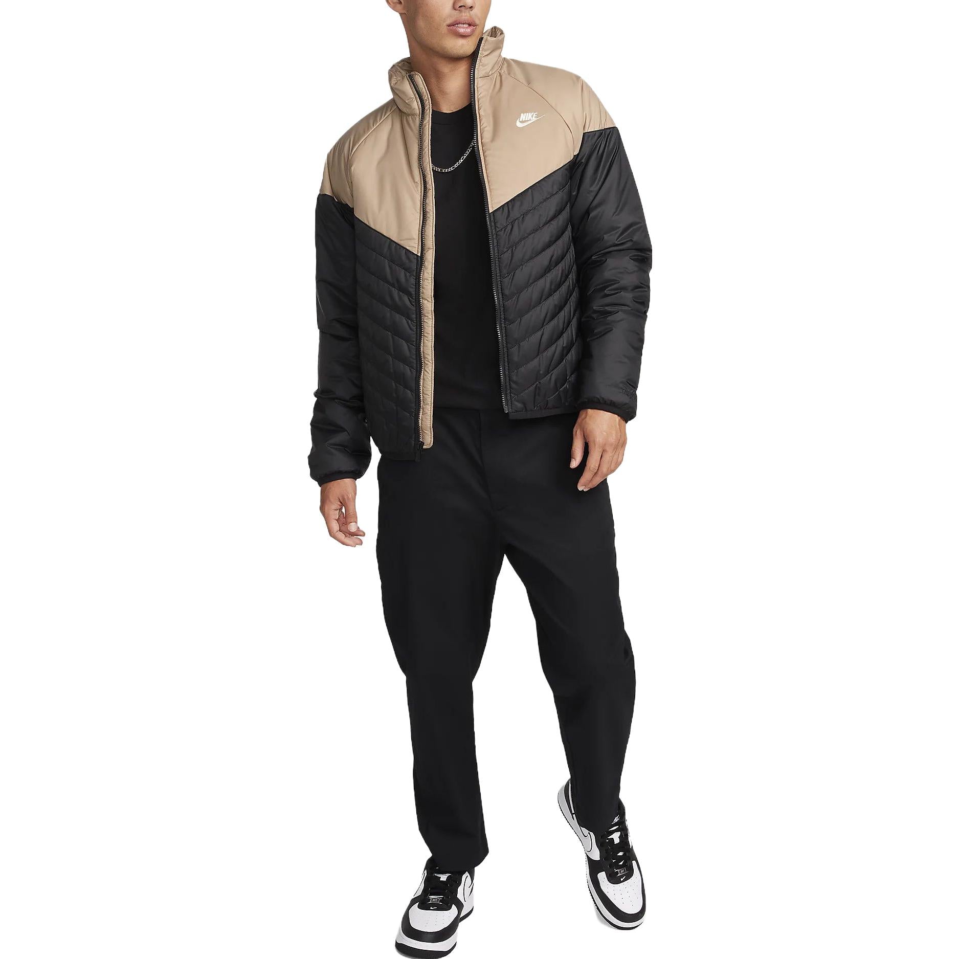 Nike Sportswear Windrunner Therma-FIT Midweight Puffer Jacket 'Tan Black' FB8196-011