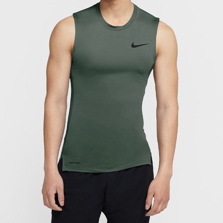 Nike Pro Logo Training Tight Vest Dark Green BV5601-337