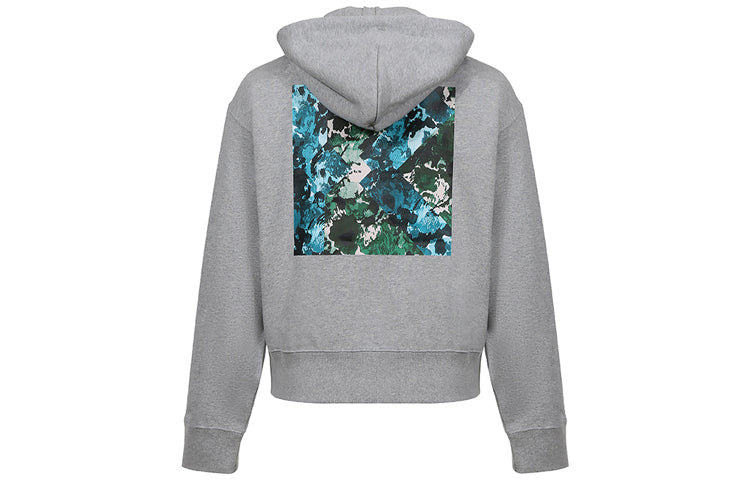 (WMNS) KENZO SS21 Pattern Long Sleeves Fleece Lined Hoodie Gray FA62SW7774MO-94