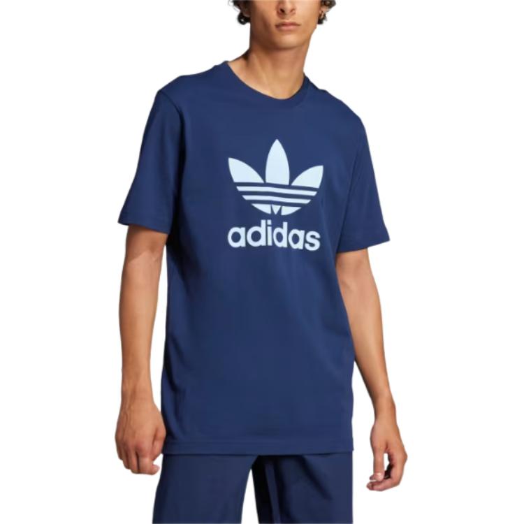 adidas Adicolor Trefoil T-Shirt Asia Sizing 'Navy' JP2549
