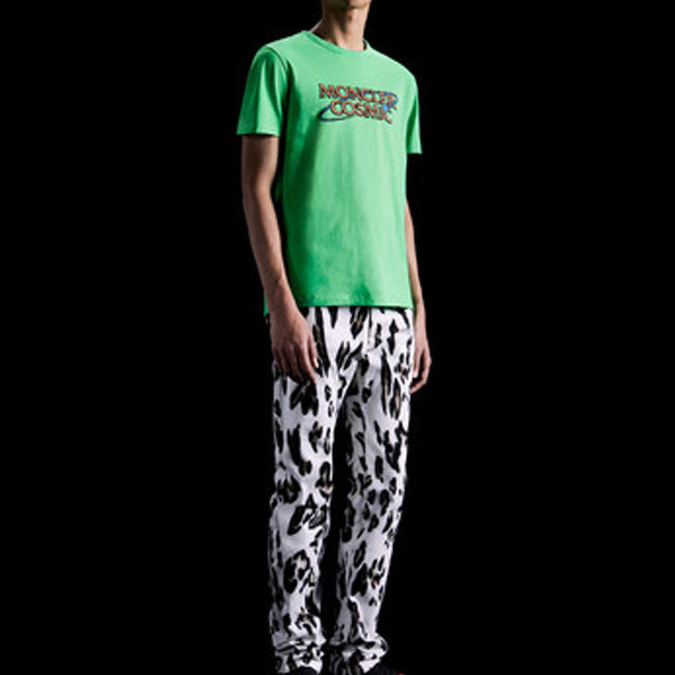 Men's Moncler Logo Multi-Color Short Sleeve Green 0928C70210829FB84I