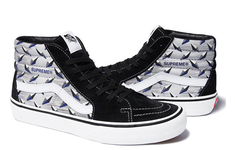 Vans Supreme x SK8-HI Pro 'Diamond Plate Black Grey' VN0A45JDTEB