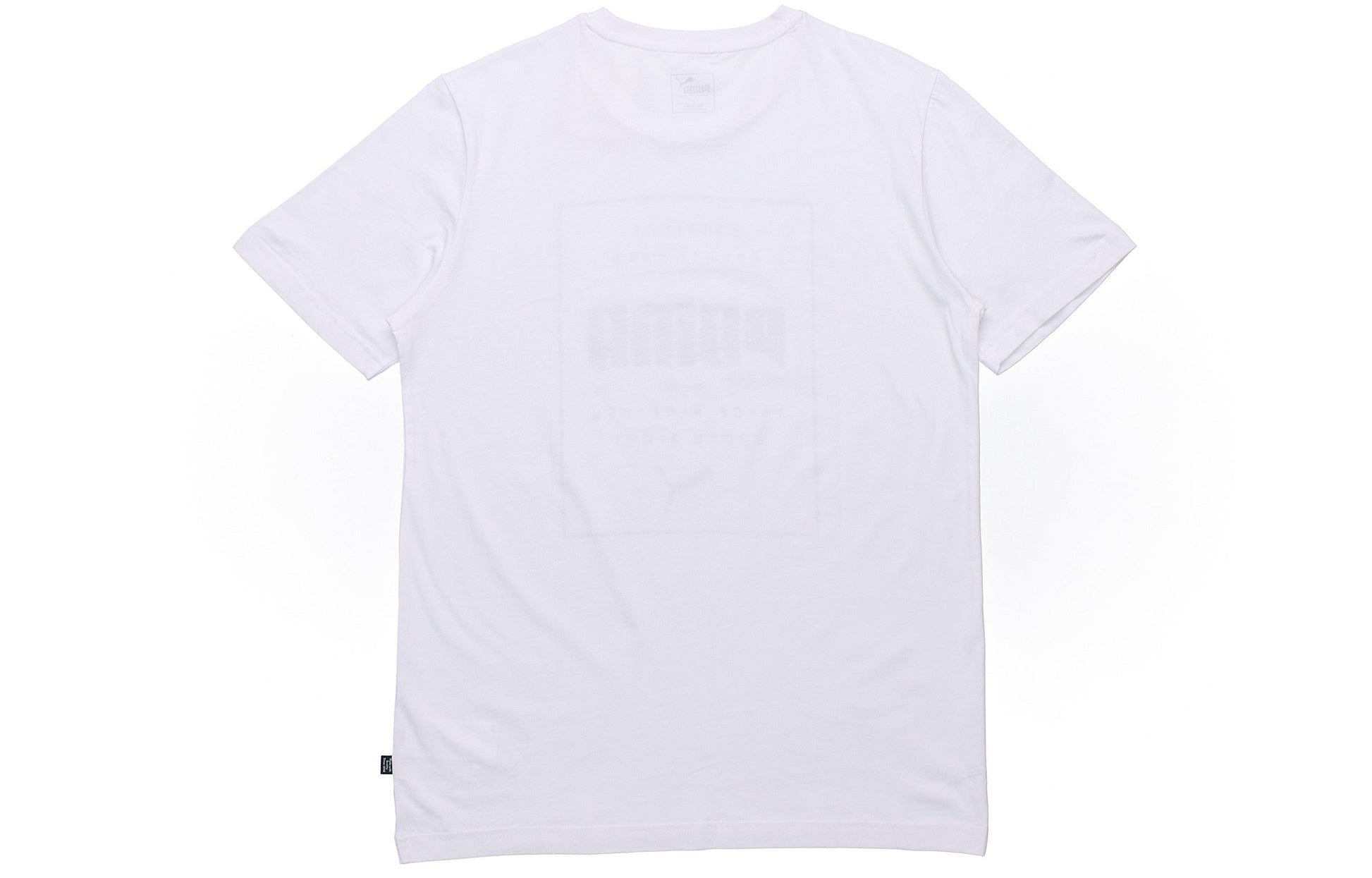PUMA Casual Sports Alphabet Printing Round Neck Breathable Short Sleeve White 844612-02