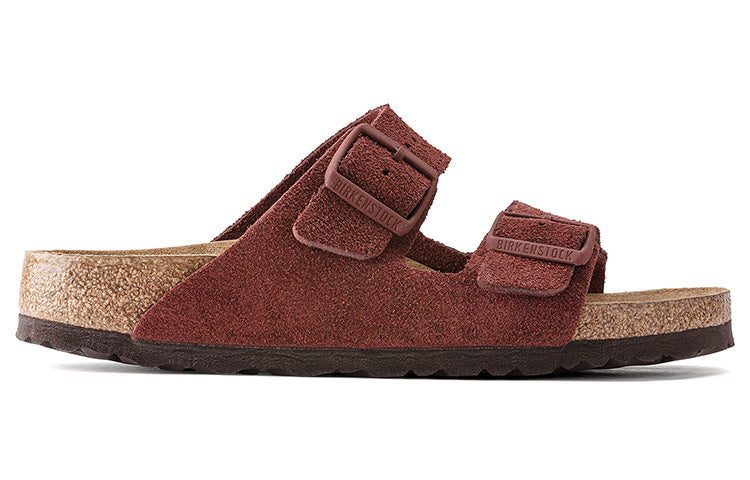 (WMNS) Birkenstock Arizona SFB VL Suede Leather Narrow Fit Sandals 'Chocolate' 1021398
