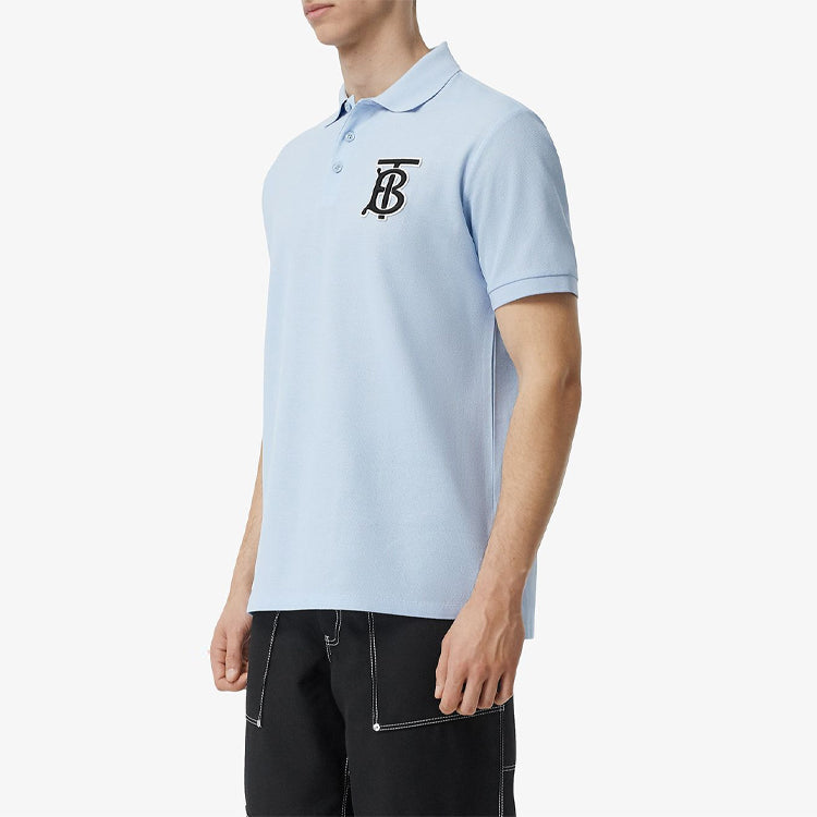 Men's Burberry Classic Mesh Short Sleeve Polo Shirt Blue 80172081