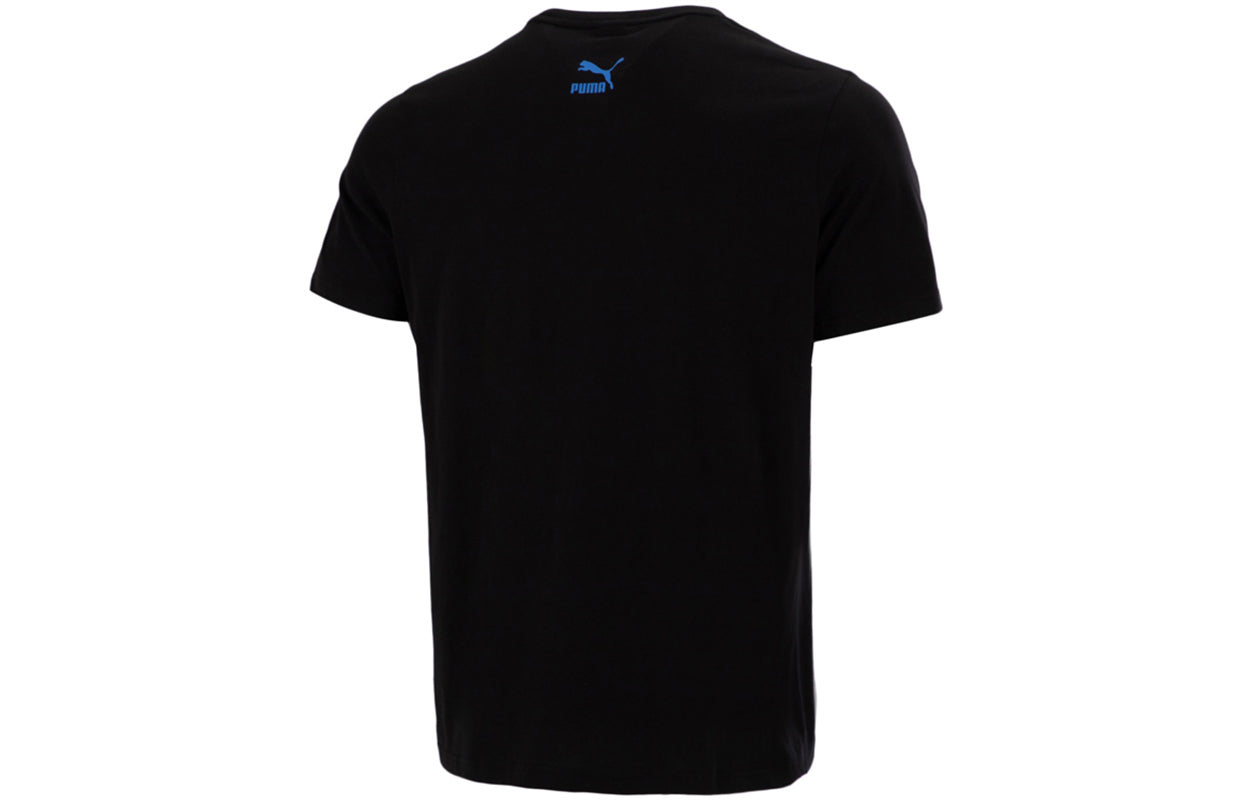 PUMA Sports Running Quick Dry Breathable Casual Round Neck Short Sleeve Black 534151-98