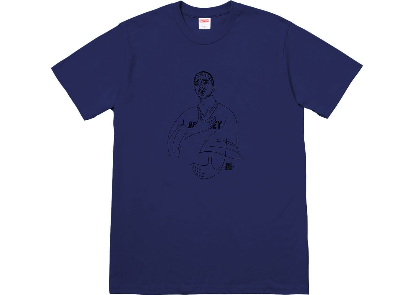 Supreme SS18 Prodigy Tee Navy Character Short Sleeve Navy Blue SUP-SS18-0266
