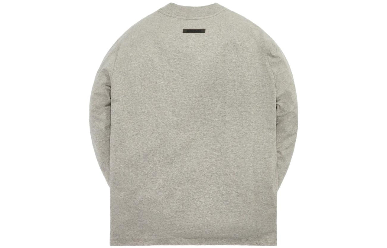 KITH Essentials Long Sleeve Tee 'Dark Heather Oatmeal' E125SU212081F-GRY