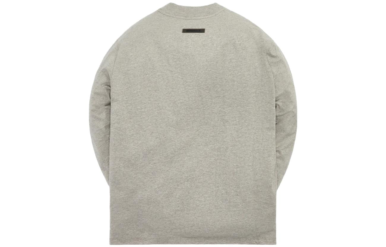 KITH Essentials Long Sleeve Tee 'Dark Heather Oatmeal' E125SU212081F-GRY