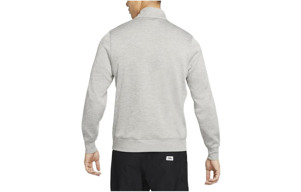 Nike Solid Color Half Zipper Stand Collar Long Sleeves Hoodie Men's Light Grey DH0987-003