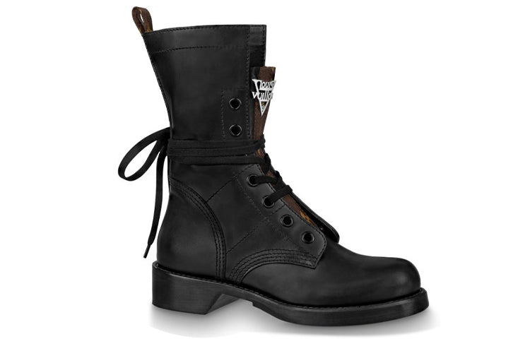 (WMNS) LOUIS VUITTON LV Metropolis Ranger Small Cowhide Martin boots Black 1A64V5