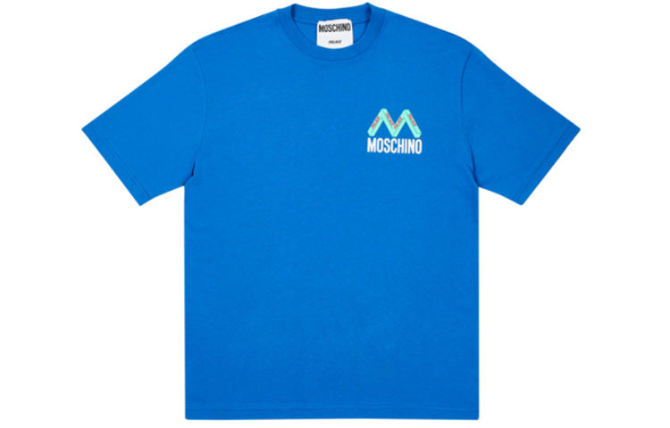 PALACE  Moschino Crossover Back Large Alphabet logo Short Sleeve Unisex Blue ZCA070313181290