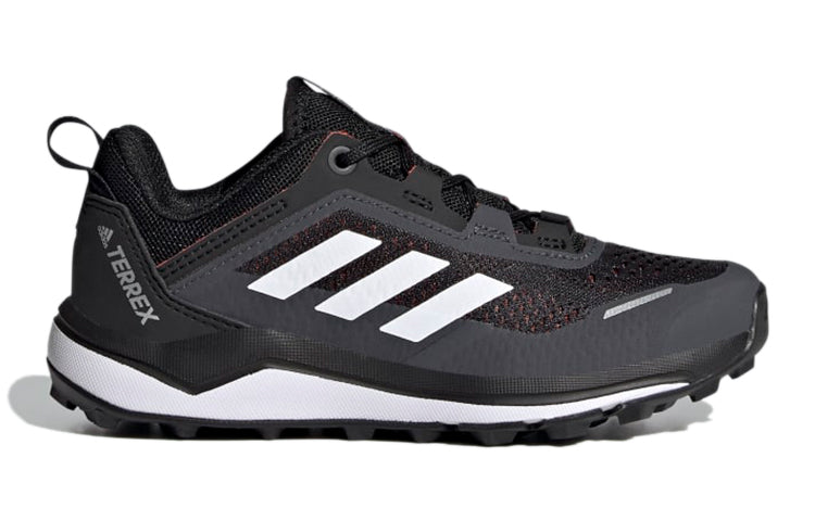 (GS) adidas Terrex Agravic Flow Primegreen Trail Running J 'Black White' FX4101