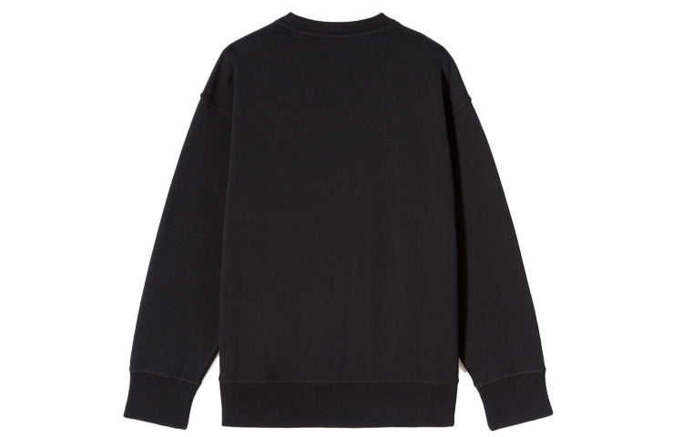 (WMNS) KENZO Embroidered Tiger Head Logo Round Neck Black Hoodie F862SW7414XV-99