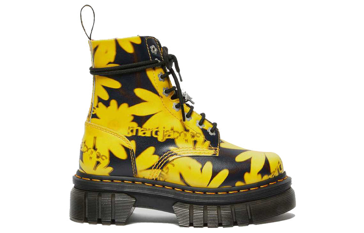 (WMNS) Dr. Martens Audrick x Heaven By Marc Jacobs Daisy Platform Boots 'Black Yellow' 27513032
