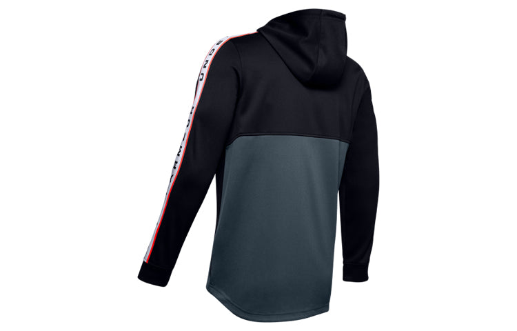 Men's Under Armour Alphabet Printing Hooded Jacket Black Gray 1345543-002