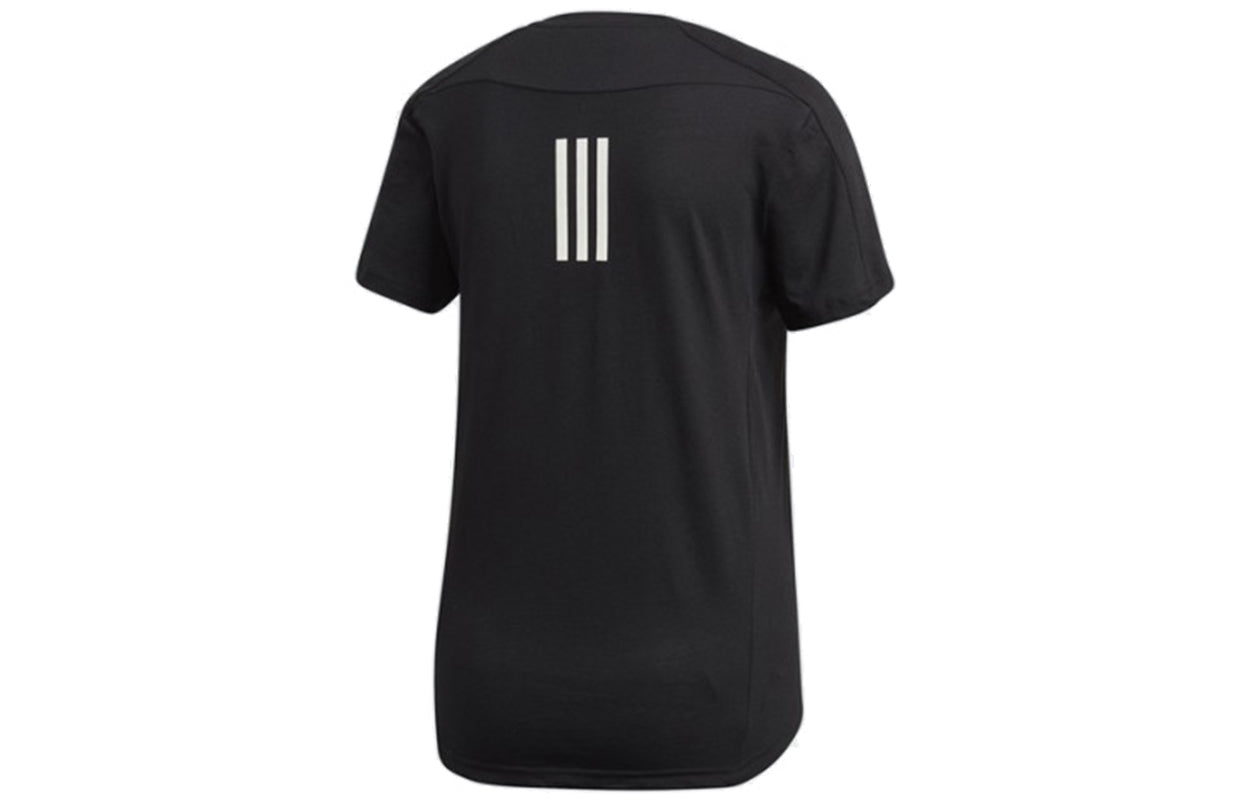 (WMNS) adidas Training Sports Running T-Shirts 'Black' GC6649