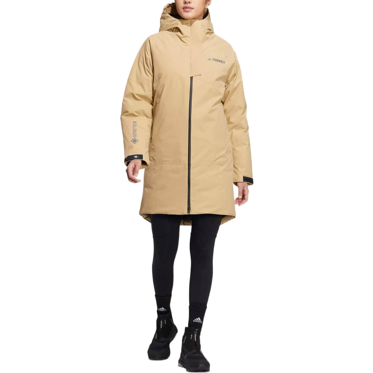 (WMNS) adidas Long Down Jacket Asia Sizing 'Yellow' HN2002