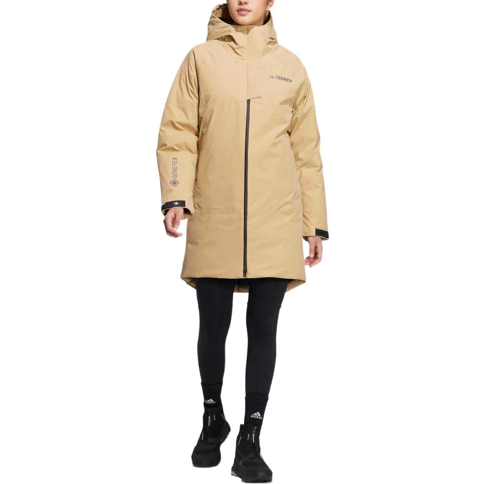 (WMNS) adidas Long Down Jacket Asia Sizing 'Yellow' HN2002