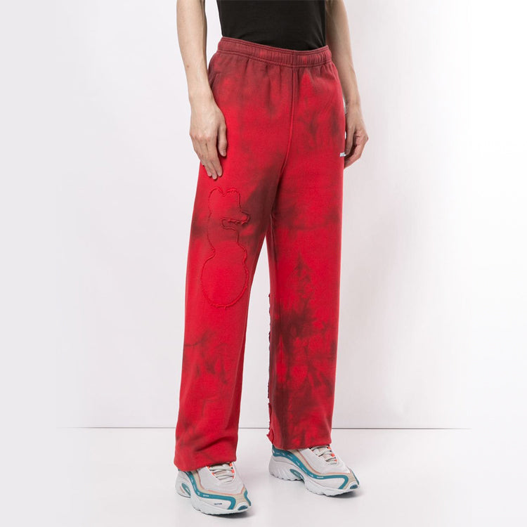 Men's Off-White Tie Dye Red Sports Pants/Trousers/Joggers OMCH027S20E300202000